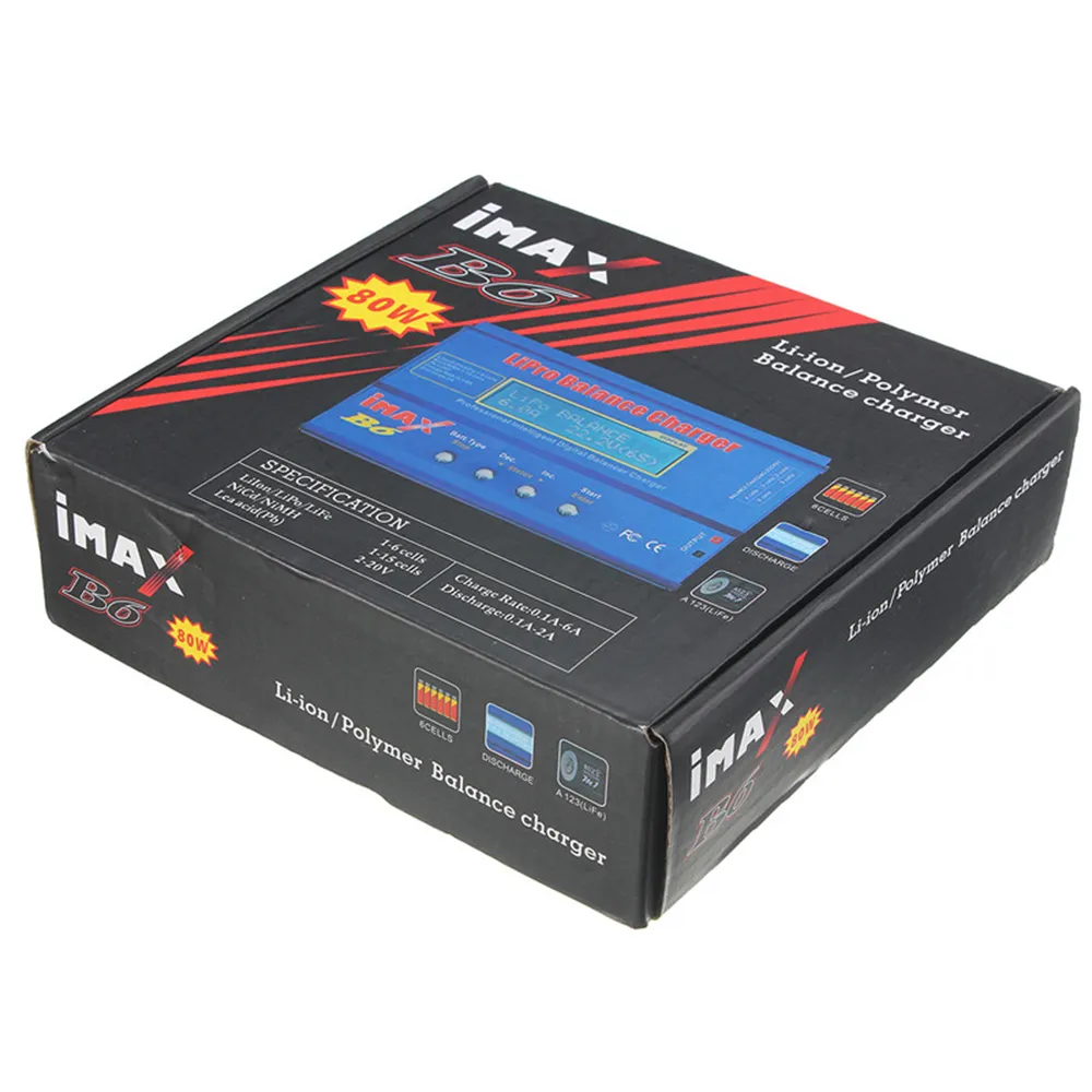 iMAX B6 80W 6A Lipo Battery Balance Charger T Plug with Power Supply Adapter iMAX B6 80W 6A Lipo Battery Balance Charger T Plug with Power Supply Adapter