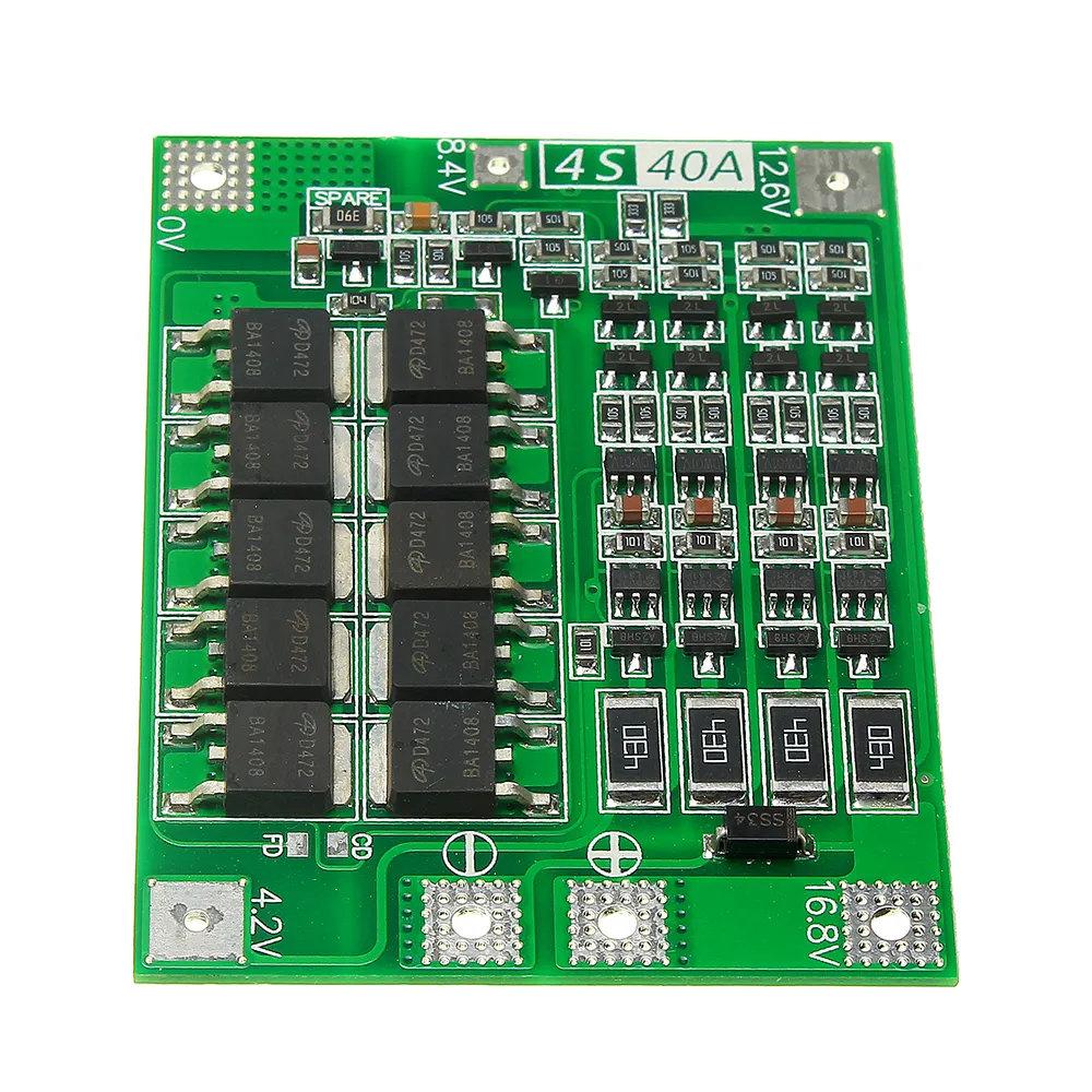 4S 40A Li-ion Lithium Battery 18650 Charger PCB BMS Protection Board with Balance For Drill Motor 14.8V 16.8V Lipo Cell Module 4S 40A Li-ion Lithium Battery 18650 Charger PCB BMS Protection Board with Balance For Drill Motor 14.8V 16.8V Lipo Cell Module