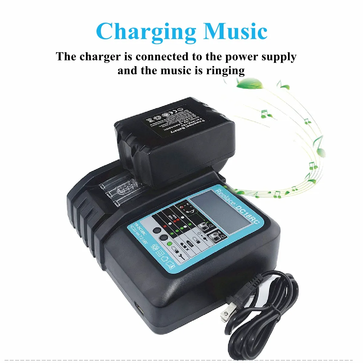 DC18RC Fast Lithium-Ion USB Battery Charger LED Display BL1830 BL1840 BL1850 For 14.4V 18V Mak Battery
