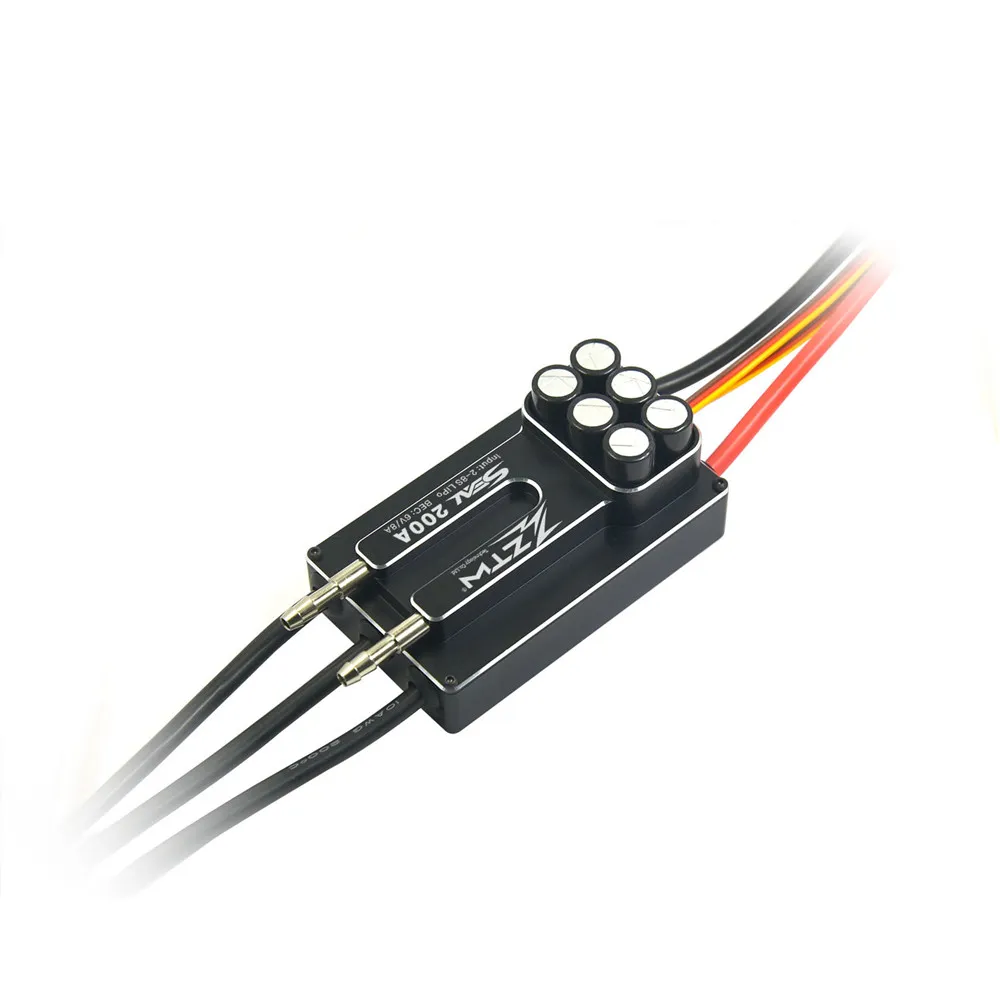ZTW Seal 200A V2 Brushless ESC Waterproof All Metal Case Speed Controller for RC Boat Model 