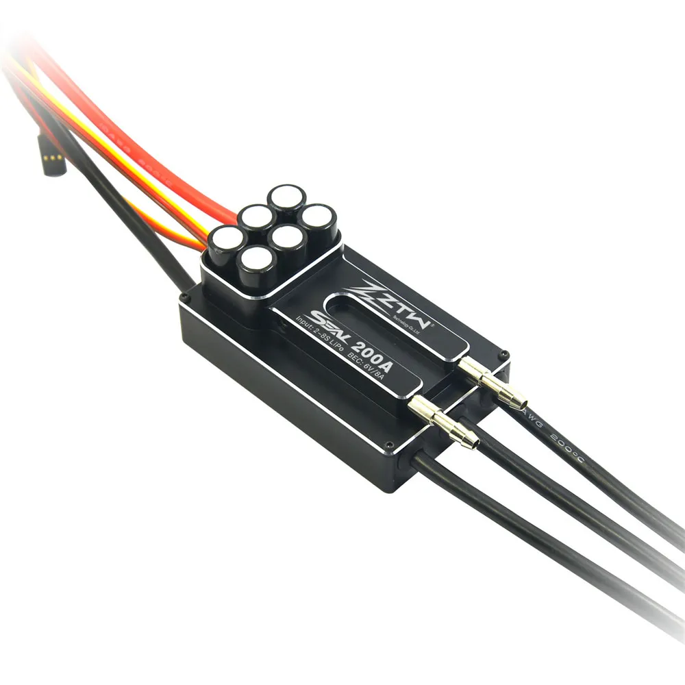 ZTW Seal 200A V2 Brushless ESC Waterproof All Metal Case Speed Controller for RC Boat Model 