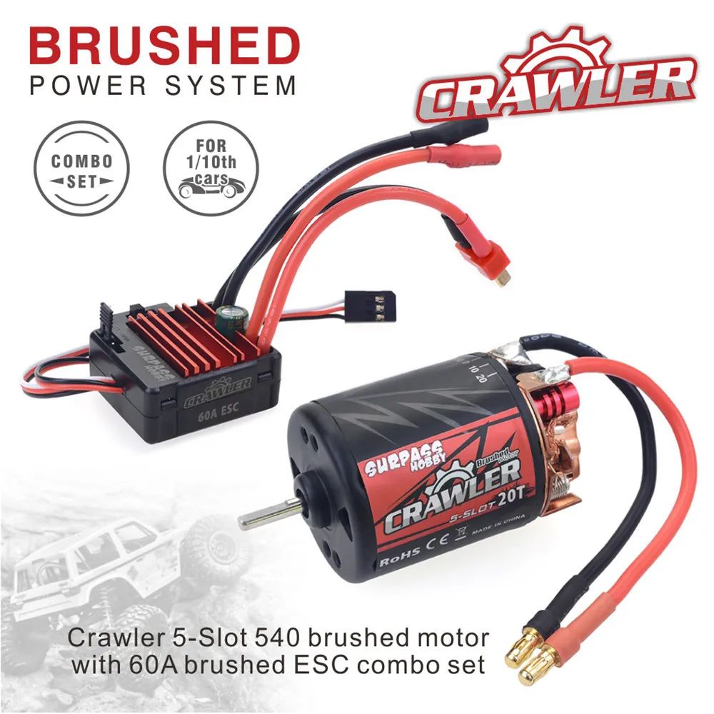 SURPASS Hobby Brush 540 11/13/16/20T RC Car Motor For 1/10 Crawler