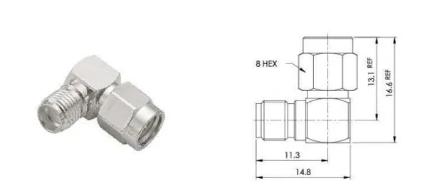 10pcs SMA Male To Female Adapter Right Angle 90 Degree for RC Drone FPV Racing