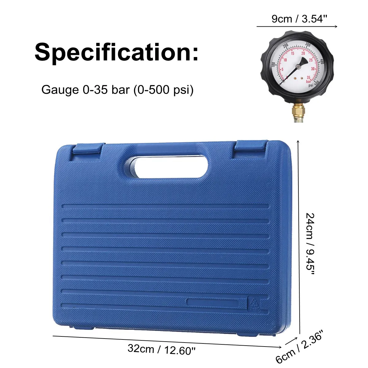 Oil Pressure Meter Test Tool Set Tester Gauge Diesel Petrol Car Garage Accessory