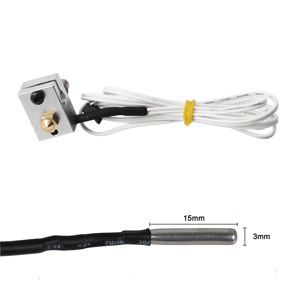 1M/2M Thermistor Temperature Sensor HT-NTC100K B3950 350℃ High Temperature Version For 3D Printer