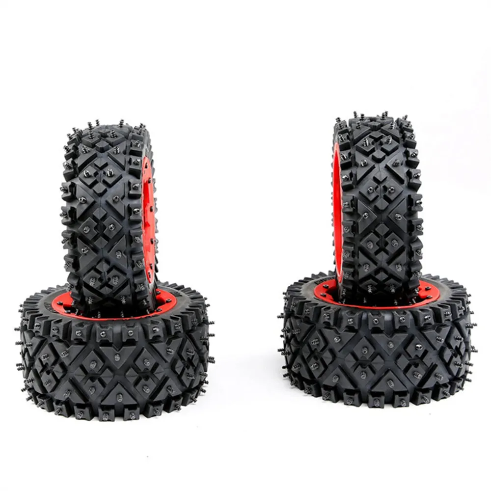 4PCS ROFUN 85321 Front Rear Tires & Wheels for 1/5 HPI KM Baja 5B RC Car Parts
