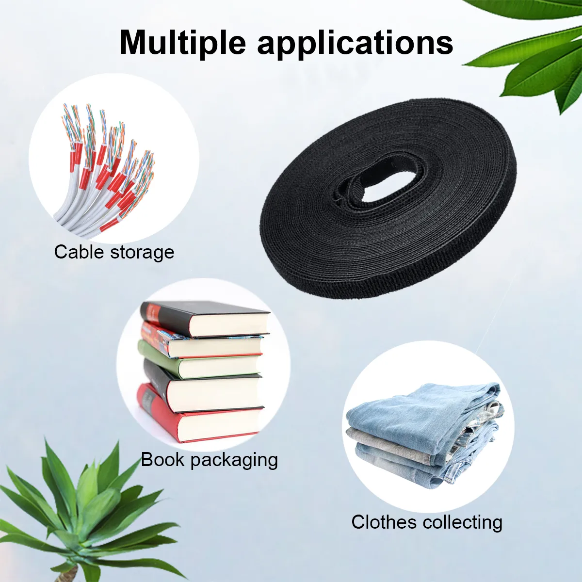 10m Nylon Cable Ties Wrap Ties Fastening Cables Wire Cable Line Holder Winder Clip