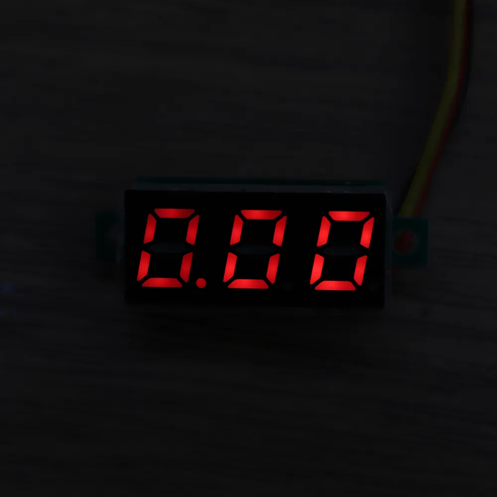 10pcs 0.28 Inch Three-wire 0-100V Digital Red Display DC Voltmeter Adjustable Voltage Meter