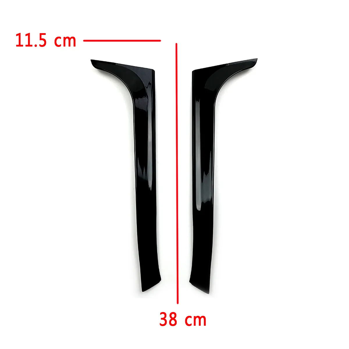 2Pcs Car Black Gloss Black Rear Window Side Spoiler Wing Canards Splitter For VW Golf 6 MK6 2008-2013