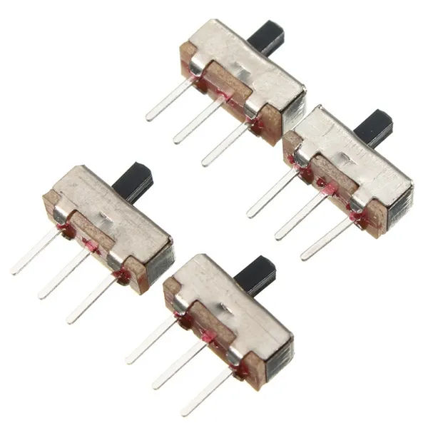 400 stücke SS12D00G3 2 Position SPDT 1P2T 3 Pin PCB Leuchte Panel Mini Vertical Slide Schalter