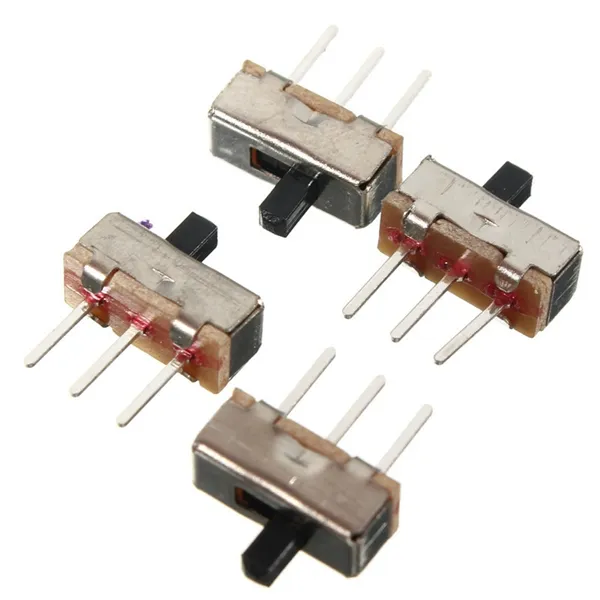400 stücke SS12D00G3 2 Position SPDT 1P2T 3 Pin PCB Leuchte Panel Mini Vertical Slide Schalter