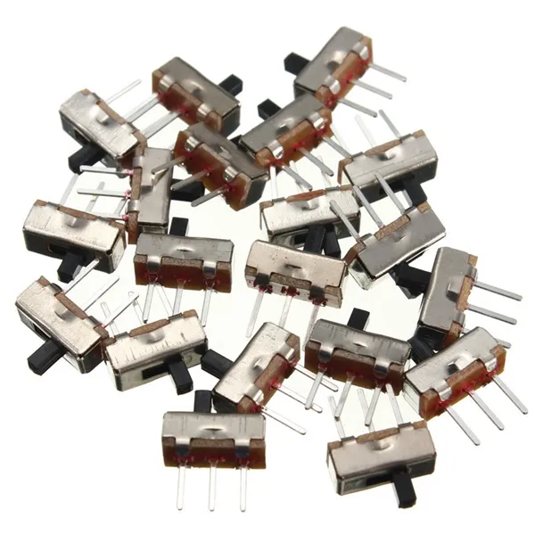 400 stücke SS12D00G3 2 Position SPDT 1P2T 3 Pin PCB Leuchte Panel Mini Vertical Slide Schalter