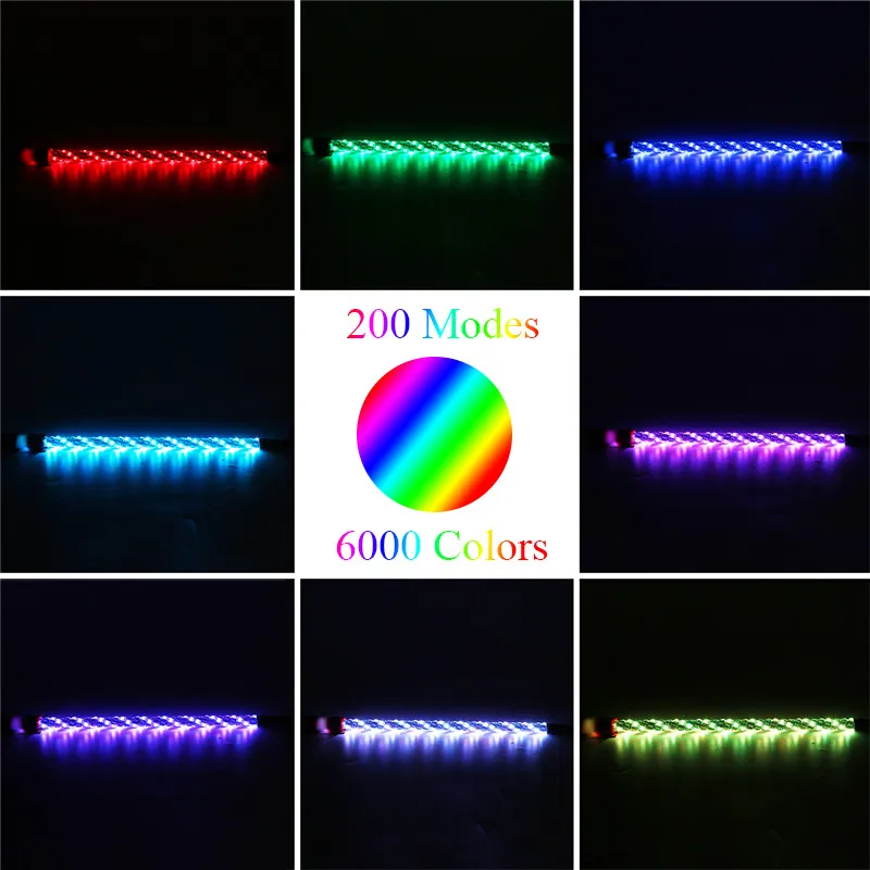 12V 3FT/4FT bluetooth LED Flagpole Light 6000 Colors 200 Modes APP Controll For UTV ATV Moto Accessories