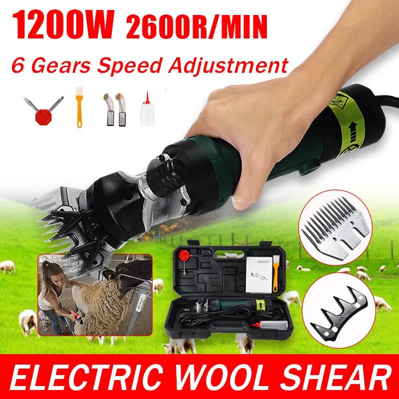 110V/220V 900W Electric Shearing Machine Wool Scissors 6 Gear Speed Adjustable For Sheep Goat Clipper Tools Kit