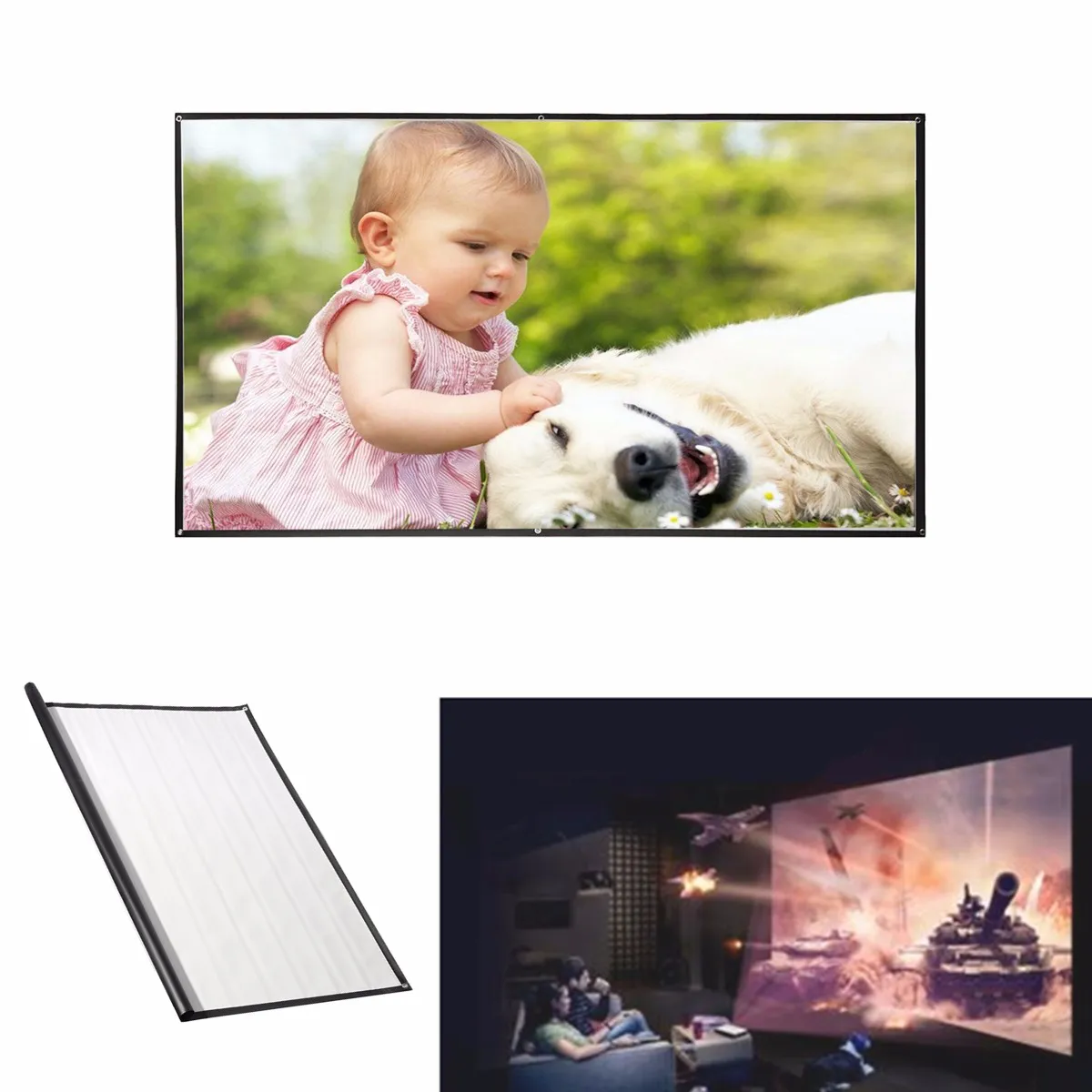  84' inch Projector Screen Home Cinema Theater Projection Screen 16:9