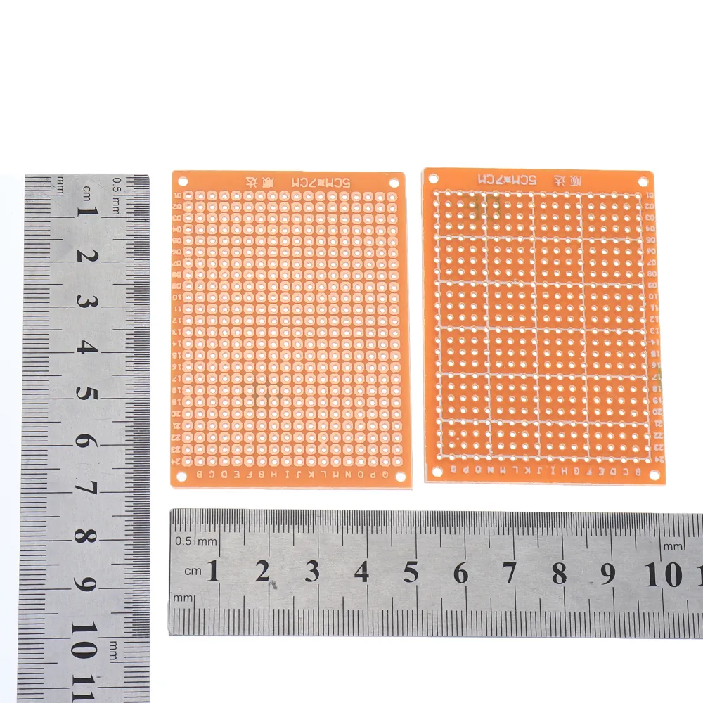 50pcs Universal PCB Board 5x7cm 2.54mm Hole Pitch DIY Prototype Paper Printed Circuit Board Panel Single Sided Board