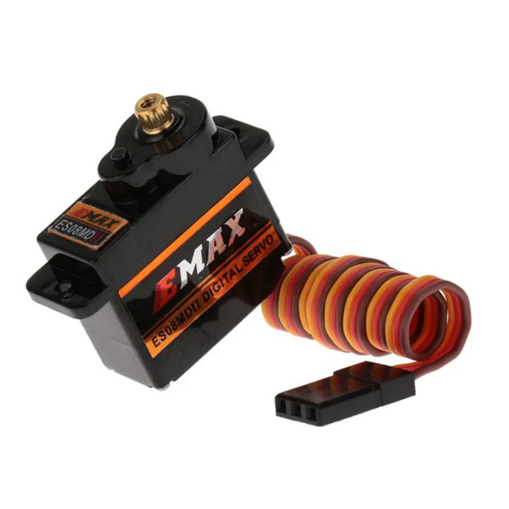 Microservo digital metálico Emax ES08MDII para modelos RC (4 piezas)