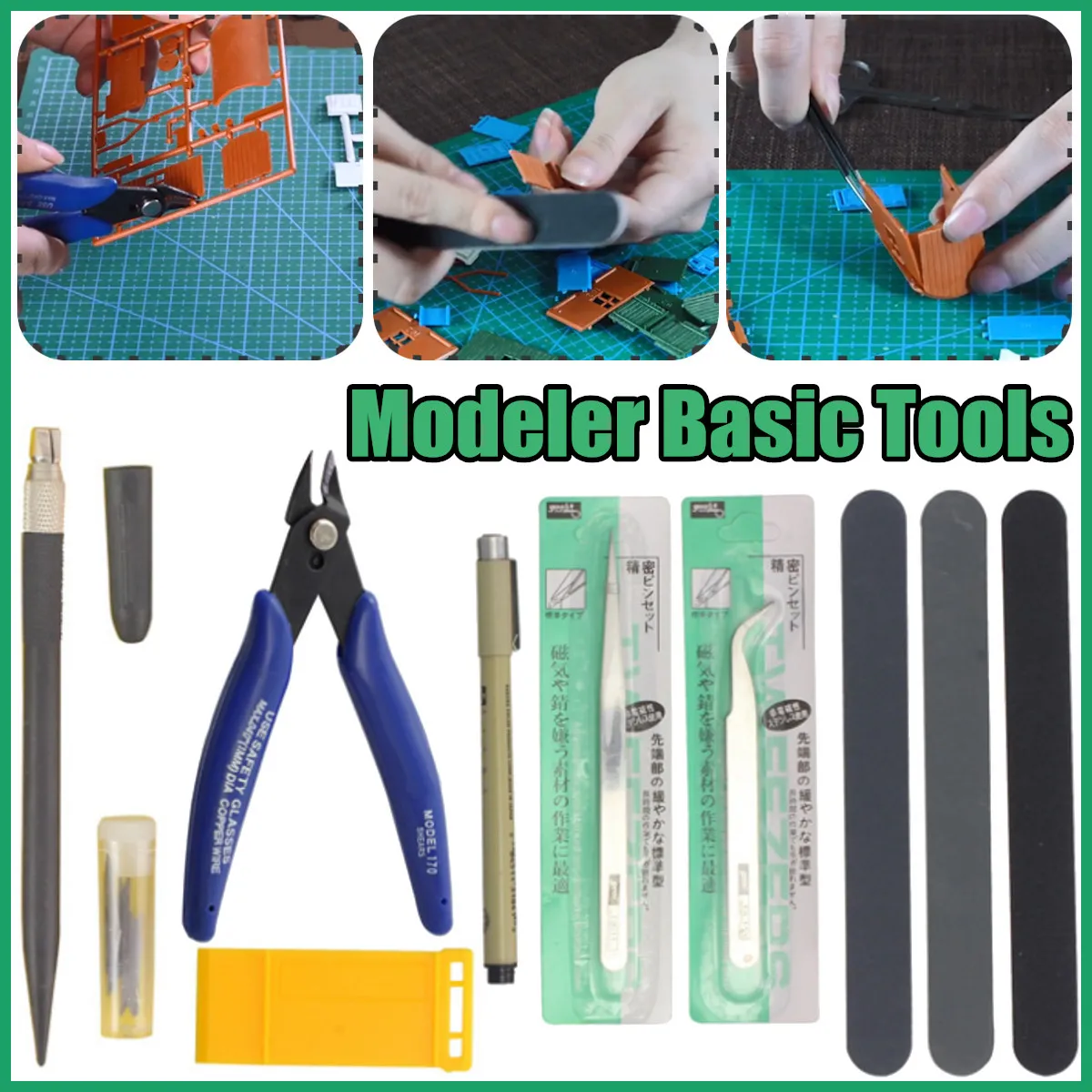 7Pcs DIY Gundam Modeler Basic Tools Set Craft Hobby Building Model Grinding For Gundam 