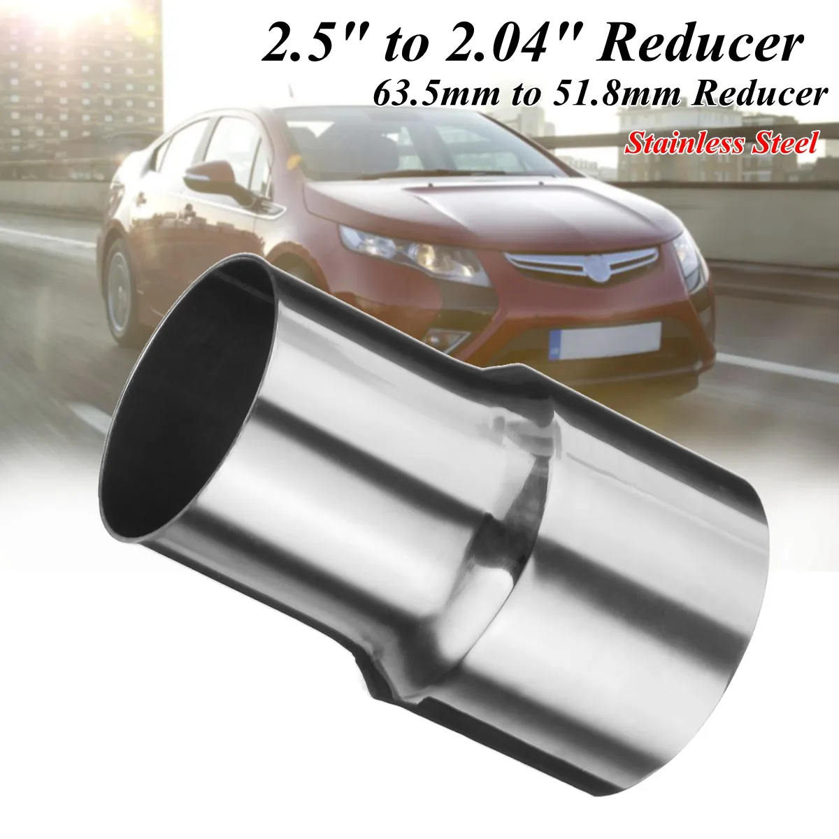 2.5 Inch To 2 Inch Stainless Steel Flared Turbo Exhaust Reducer Connector Pipe Tube