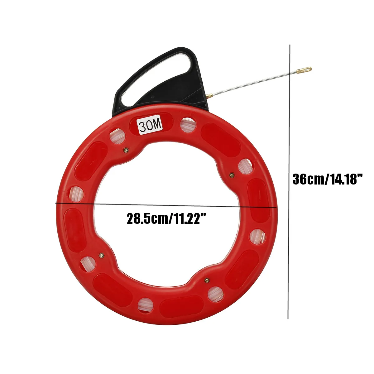 3mm x 30M Fiberglass Wire Cable Fish Snake Tape Puller Duct Conduit Rodder Reel 3mm x 30M Fiberglass Wire Cable Fish Snake Tape Puller Duct Conduit Rodder Reel