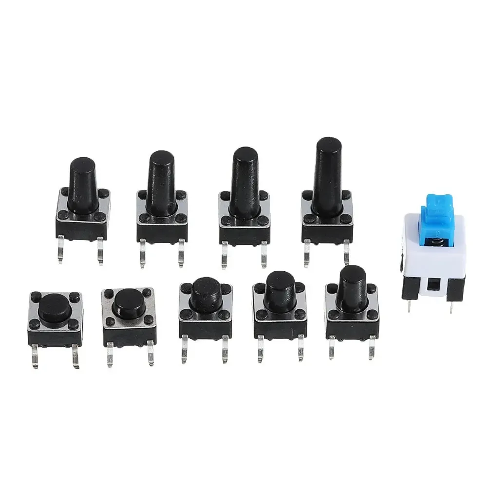 540Pcs 10 Values Tactile Push Button Switch Mini Momentary Tact Assortment Kit DIY