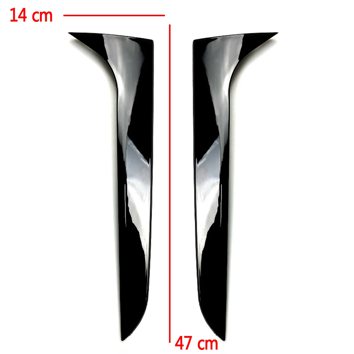 2Pcs Car Rear Window Side Spoiler Spoiler Wing Canard Canards Splitter For Audi A4 B8 Allroad Avant 2009-2016