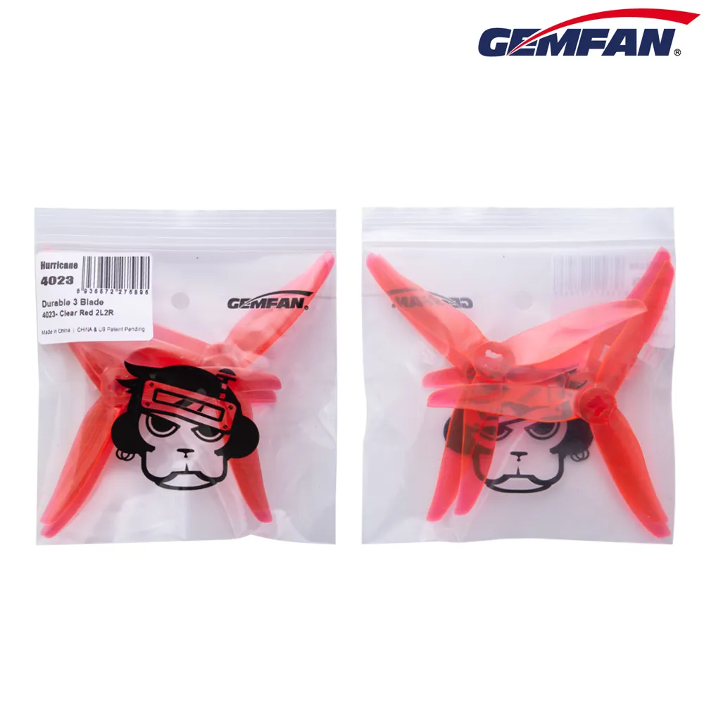 6 Pairs GEMFAN Hurricane 4023 4x2.3 3-BLADE 4 Inch PROP Propeller for RC Drone FPV Racing 6 Pairs GEMFAN Hurricane 4023 4x2.3 3-BLADE 4 Inch PROP Propeller for RC Drone FPV Racing