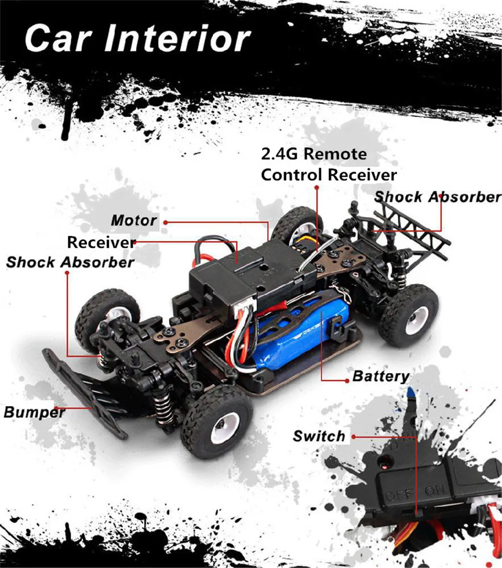 Wltoys K989 2 Battery 1/28 2.4G 4WD Brushed RC Car Alloy Chassis Vehicles RTR Model
