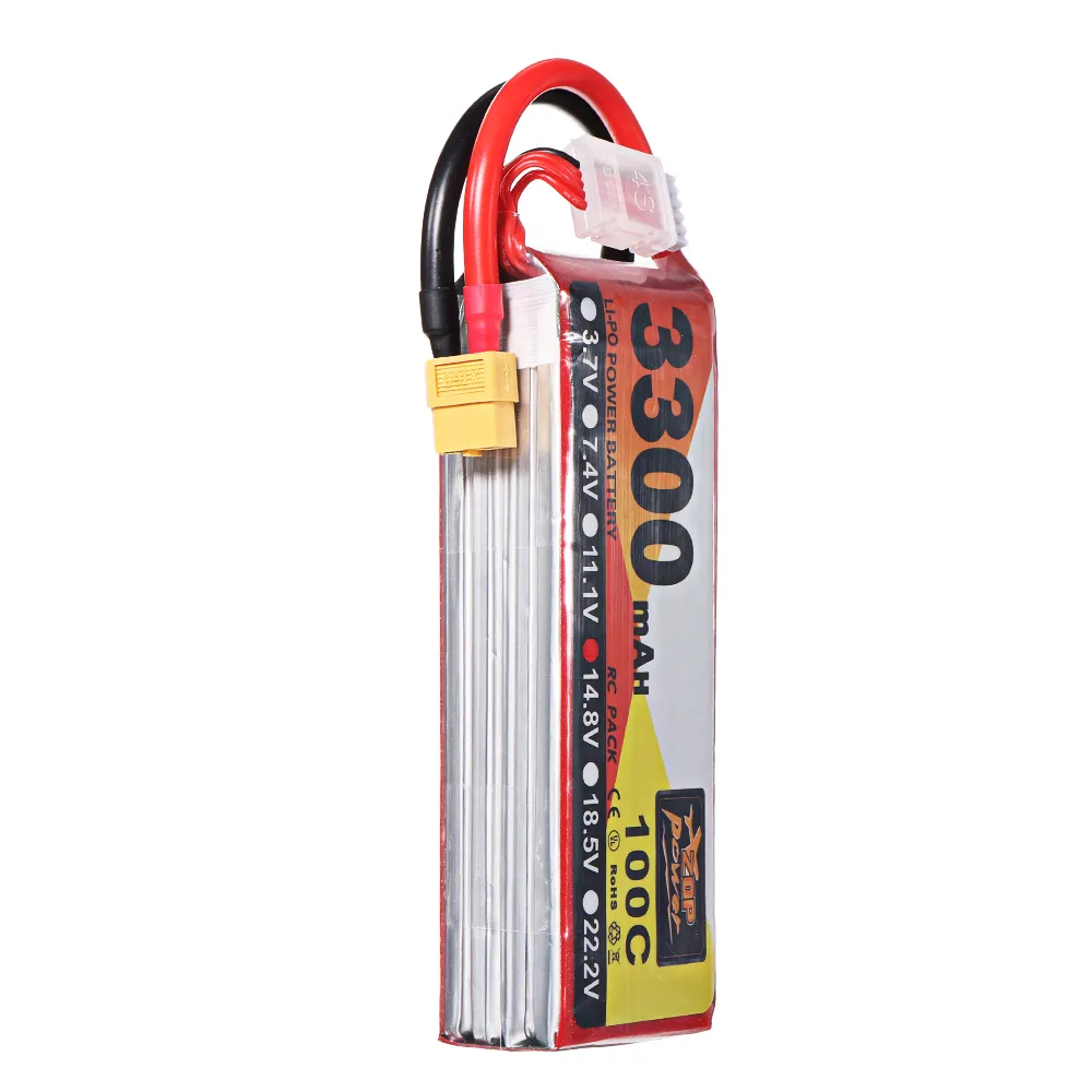 ZOP Power 14.8V 3300mAh 100C 4S Lipo Battery XT60 Plug for RC Helicopter Boat