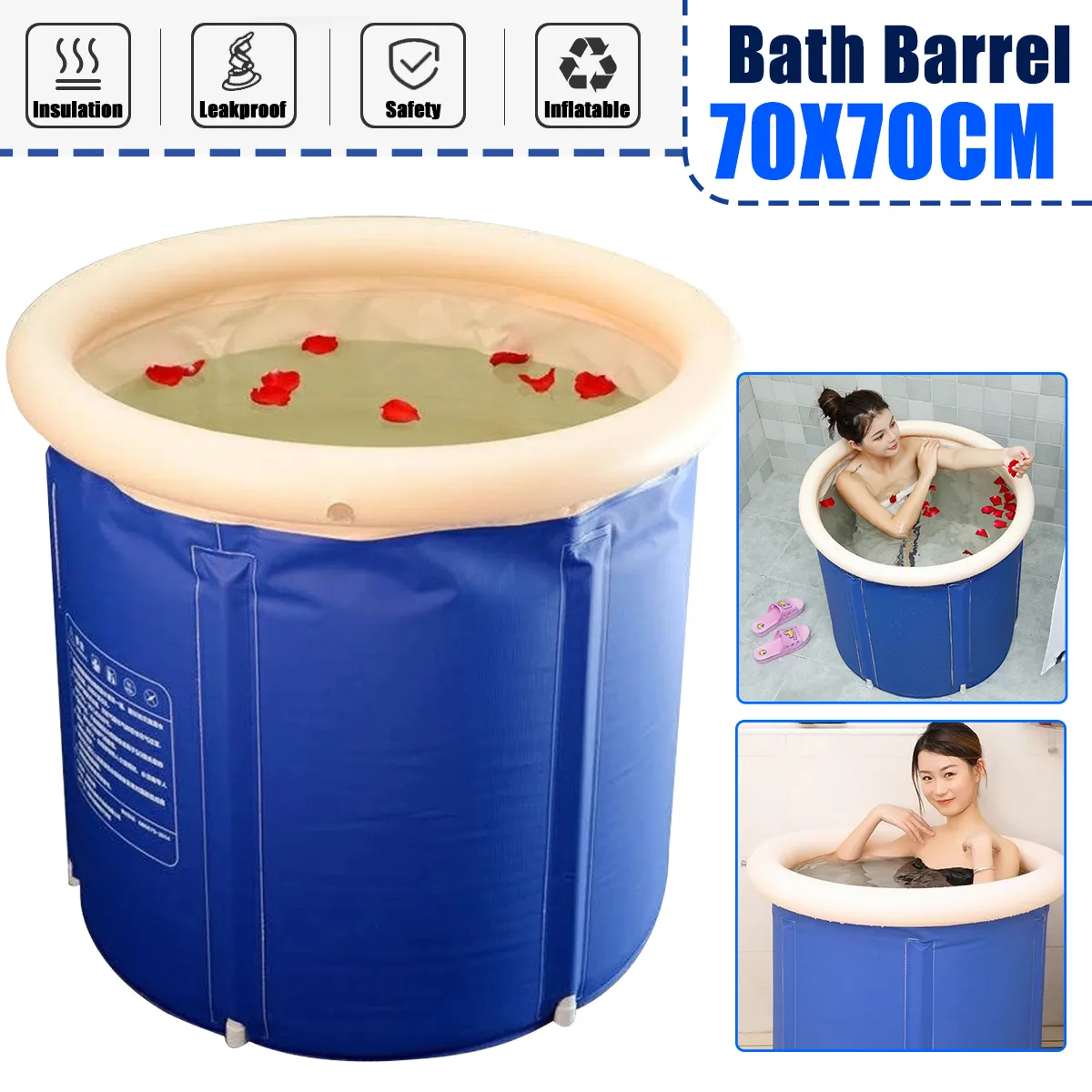 BVSOIVIA Inflatable Bathtub Portable Ice Bath Tub Hot Spa Tub for Adults Kids BVSOIVIA Inflatable Bathtub Portable Ice Bath Tub Hot Spa Tub for Adults Kids
