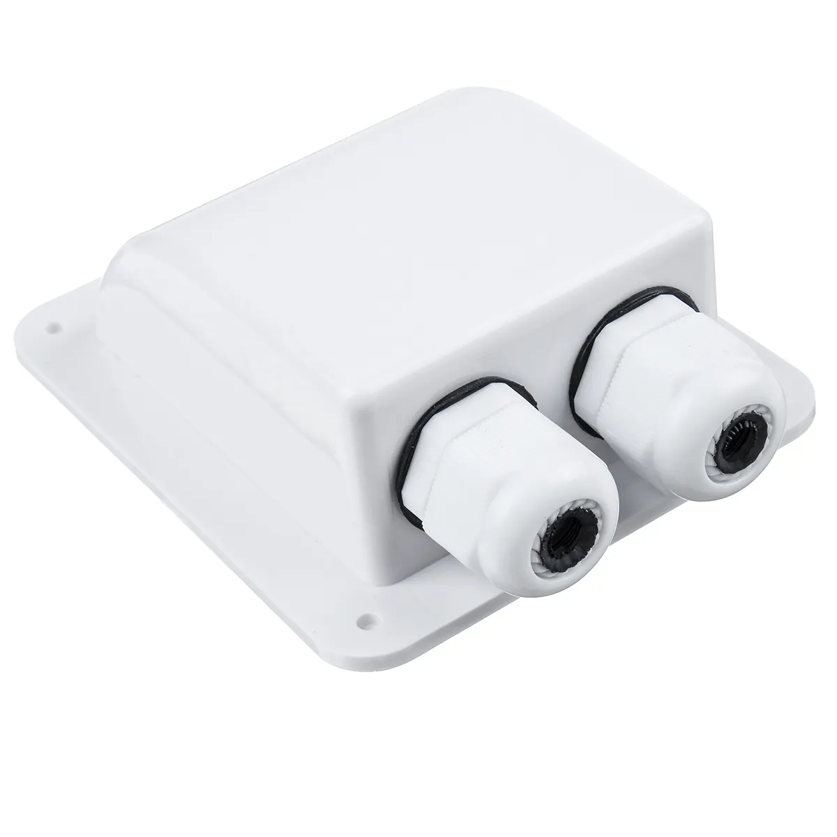 Doppel Dach Kabel Eintrag Drüse Box Solar Panel Für RV Caravan Boot Van Weiß