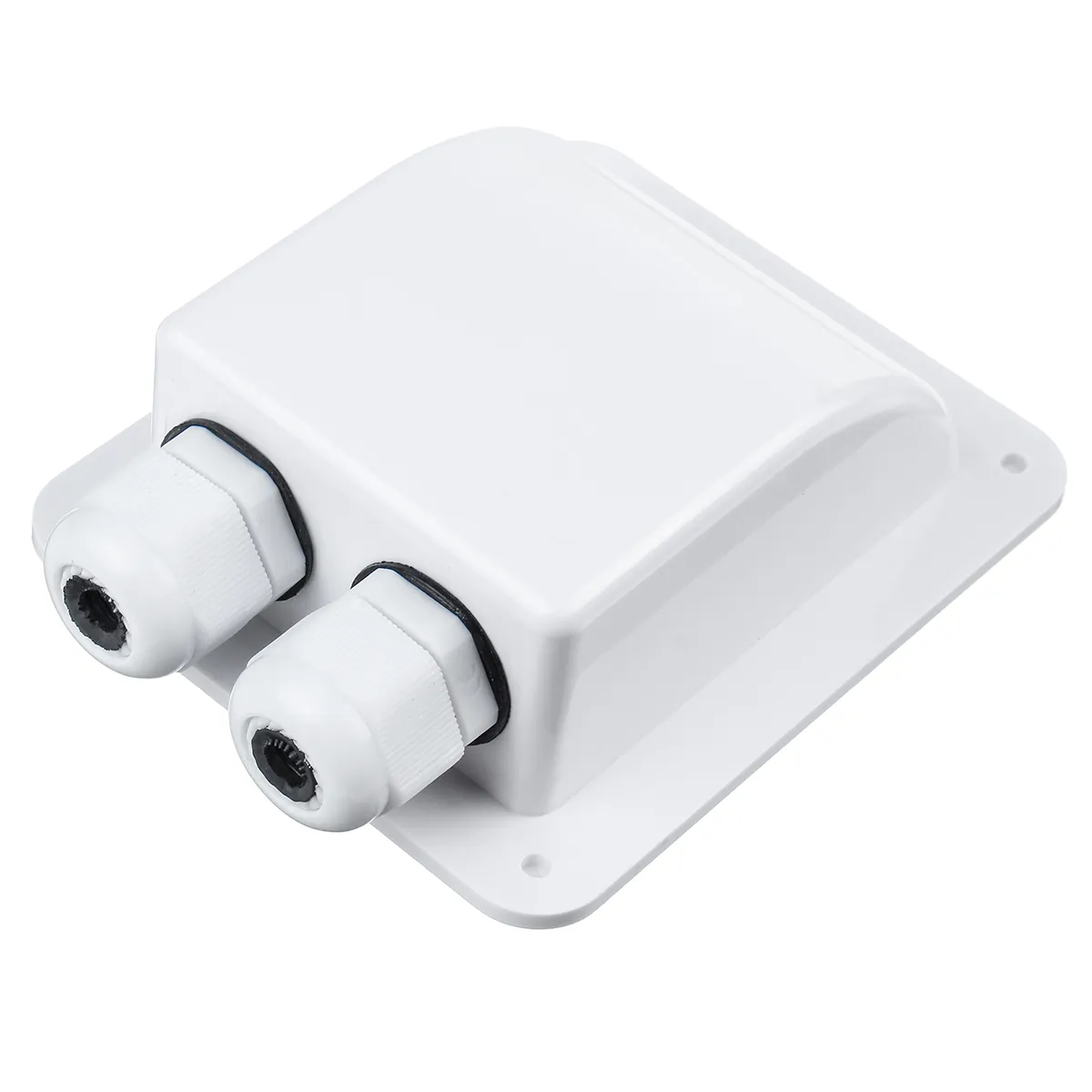 Doppel Dach Kabel Eintrag Drüse Box Solar Panel Für RV Caravan Boot Van Weiß