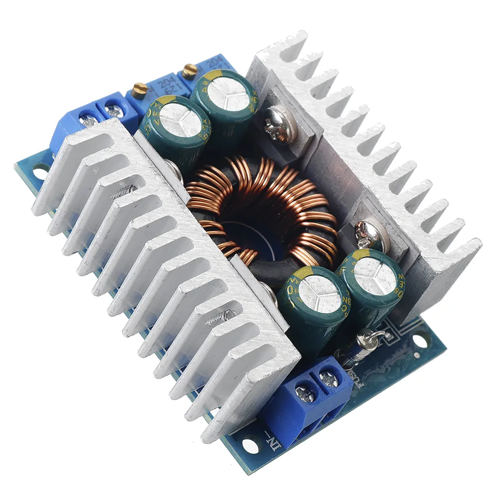 2Pcs Geekcreit® 8A DC5-30V to DC1.25-30V 150KHz Automatic Step Up Step Down Adjustable Power Module Voltage Regulation With Short Circuit / Overtemperature Protection