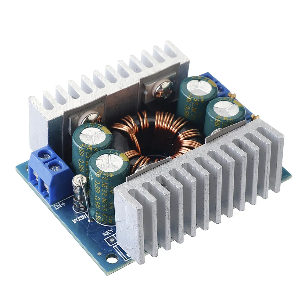 2Pcs Geekcreit® 8A DC5-30V to DC1.25-30V 150KHz Automatic Step Up Step Down Adjustable Power Module Voltage Regulation With Short Circuit / Overtemperature Protection