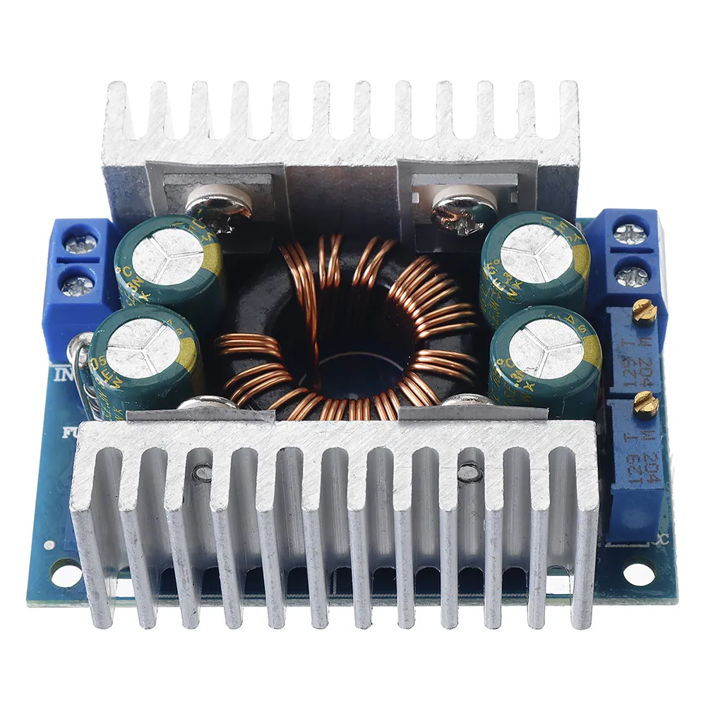 2Pcs Geekcreit® 8A DC5-30V to DC1.25-30V 150KHz Automatic Step Up Step Down Adjustable Power Module Voltage Regulation With Short Circuit / Overtemperature Protection
