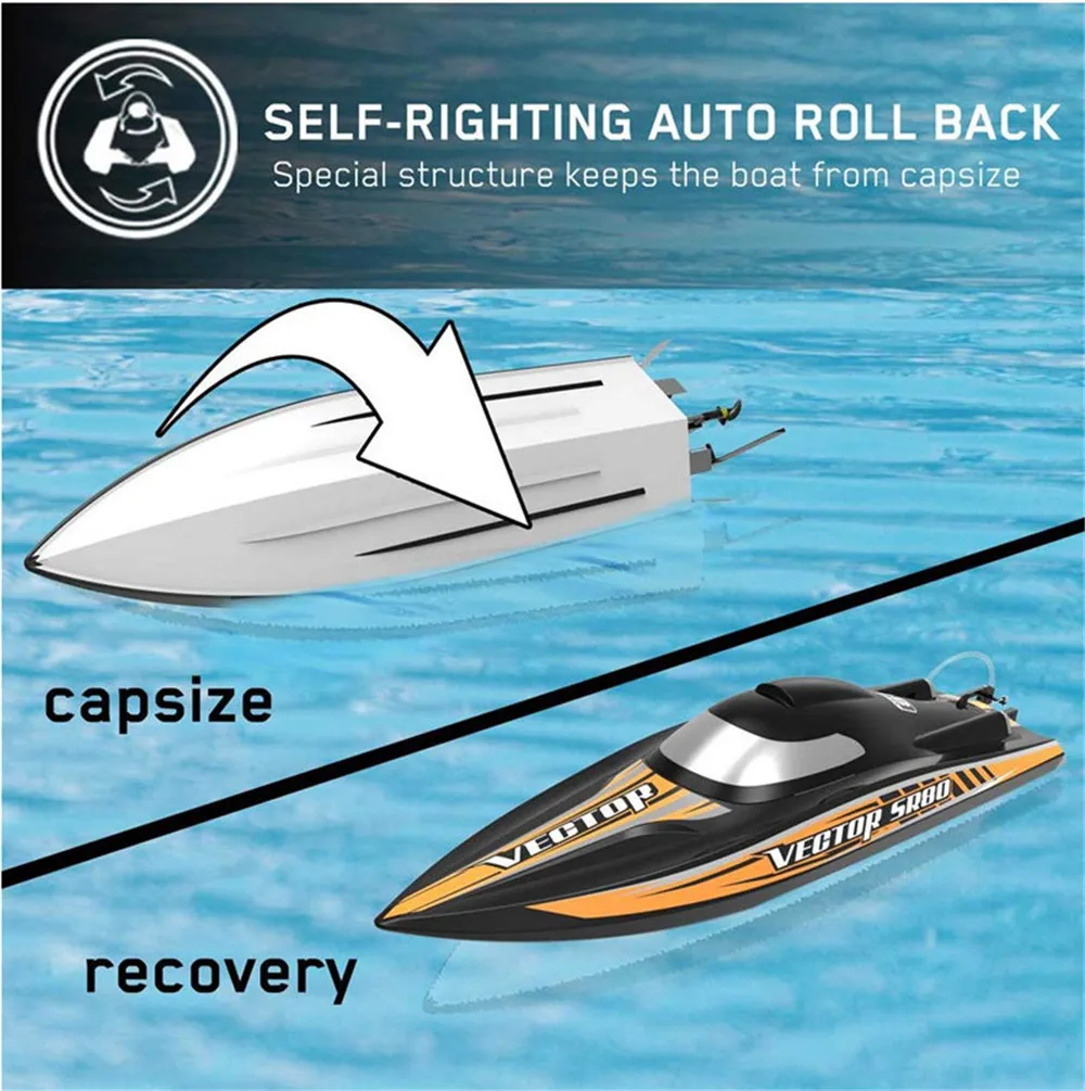 Volantexrc 798-4 Vetor SR80 ARTR 2.4G RC Boat w/ Auto Roll Back Function without Battery Charger Volantexrc 798-4 Vetor SR80 ARTR 2.4G RC Boat w/ Auto Roll Back Function without Battery Charger