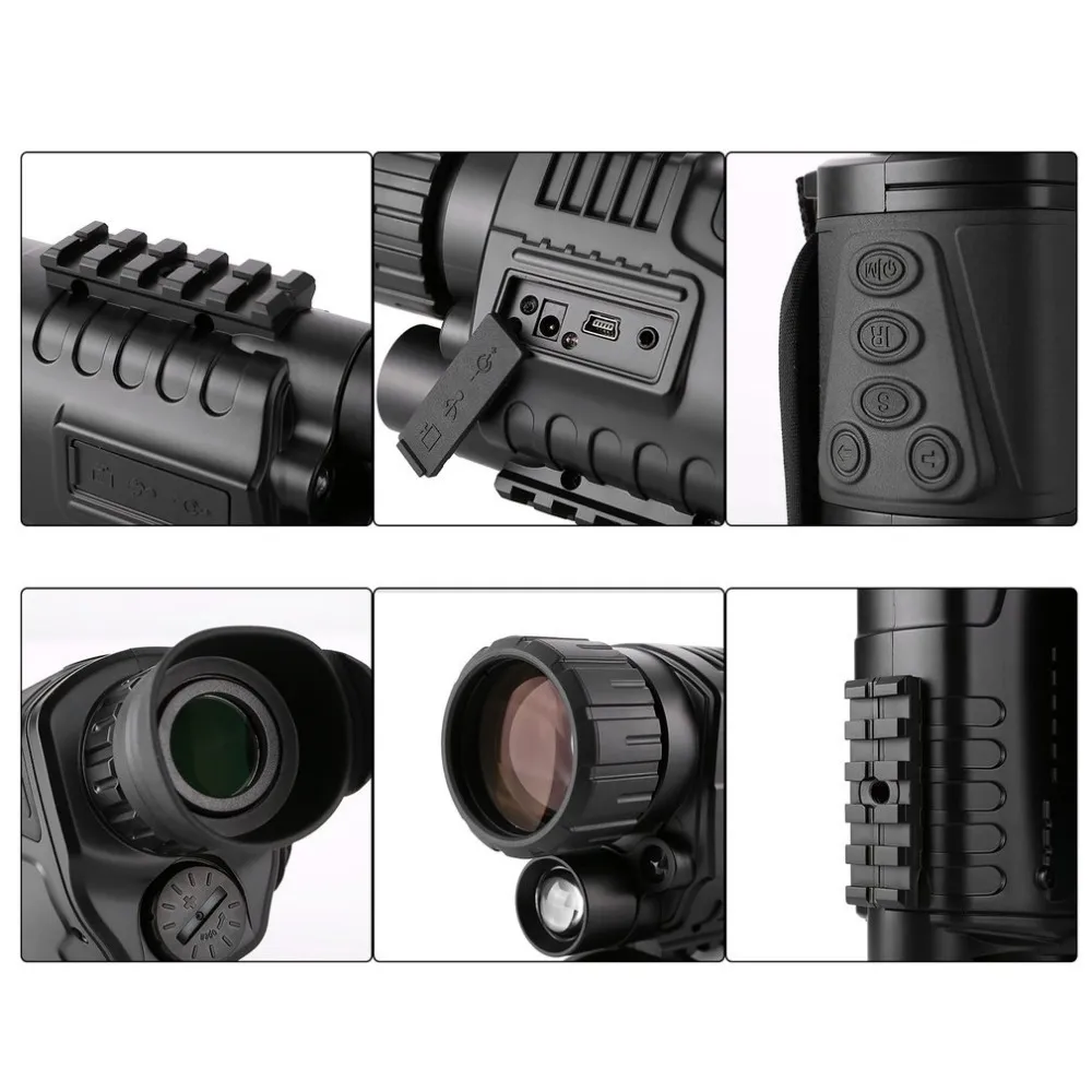 NVI-300 IR Infrared Digital Night Vision Wildlife Observe Hunting Telescope Range 200M Support Taking Photos Recording Replaying