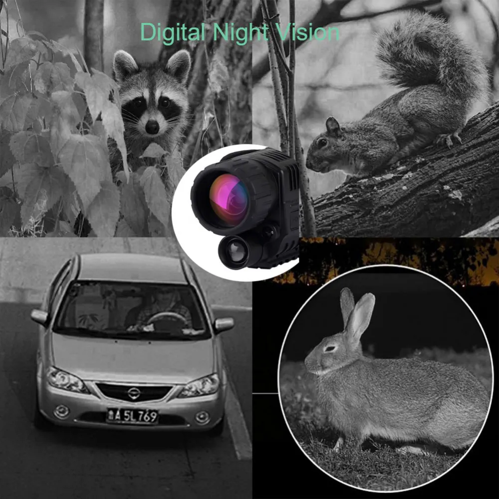 NVI-300 IR Infrared Digital Night Vision Wildlife Observe Hunting Telescope Range 200M Support Taking Photos Recording Replaying
