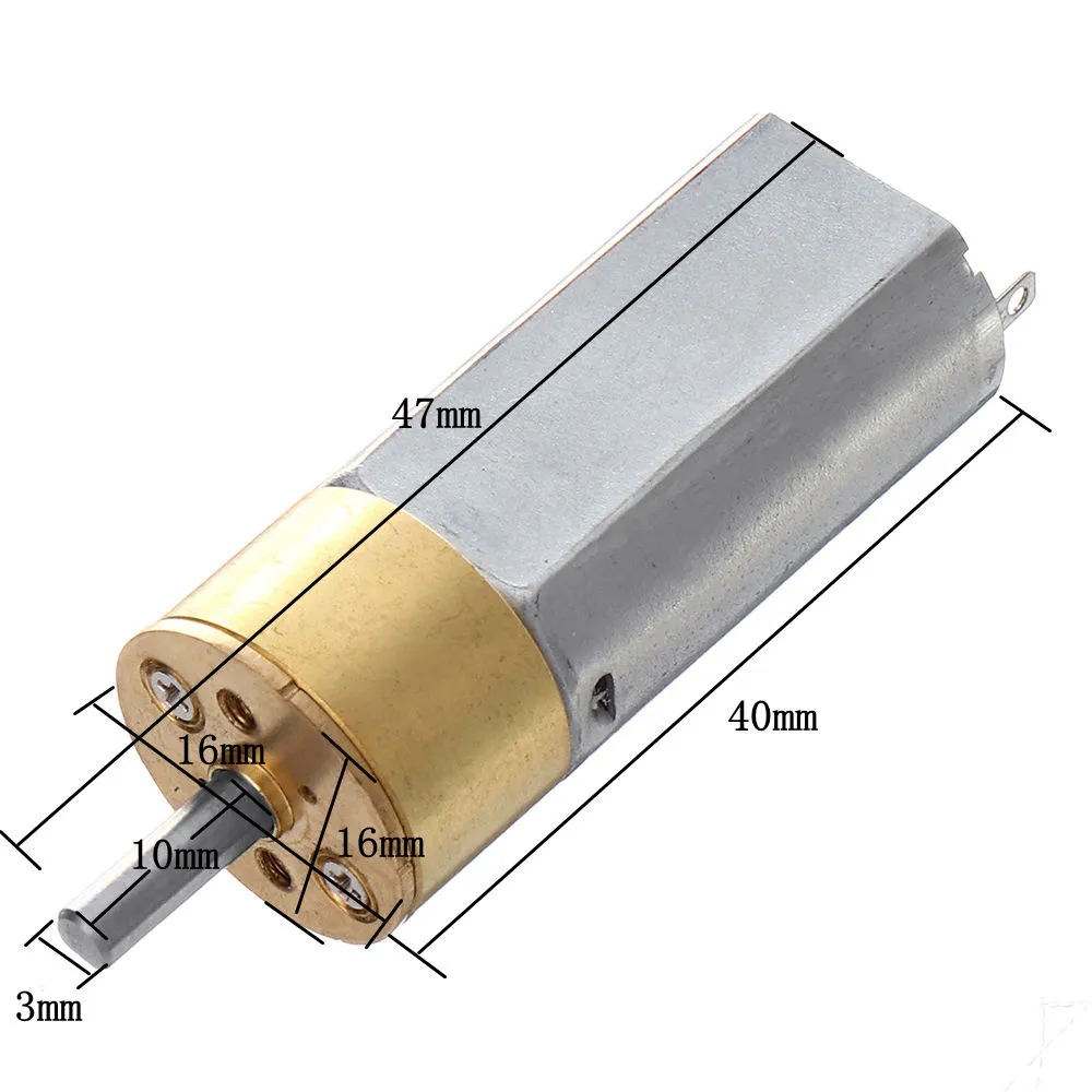 Machifit DC 12V 30-800rpm 16GA050 Reduction Gear Motor For Smart Door Locks Meters Security Cameras
