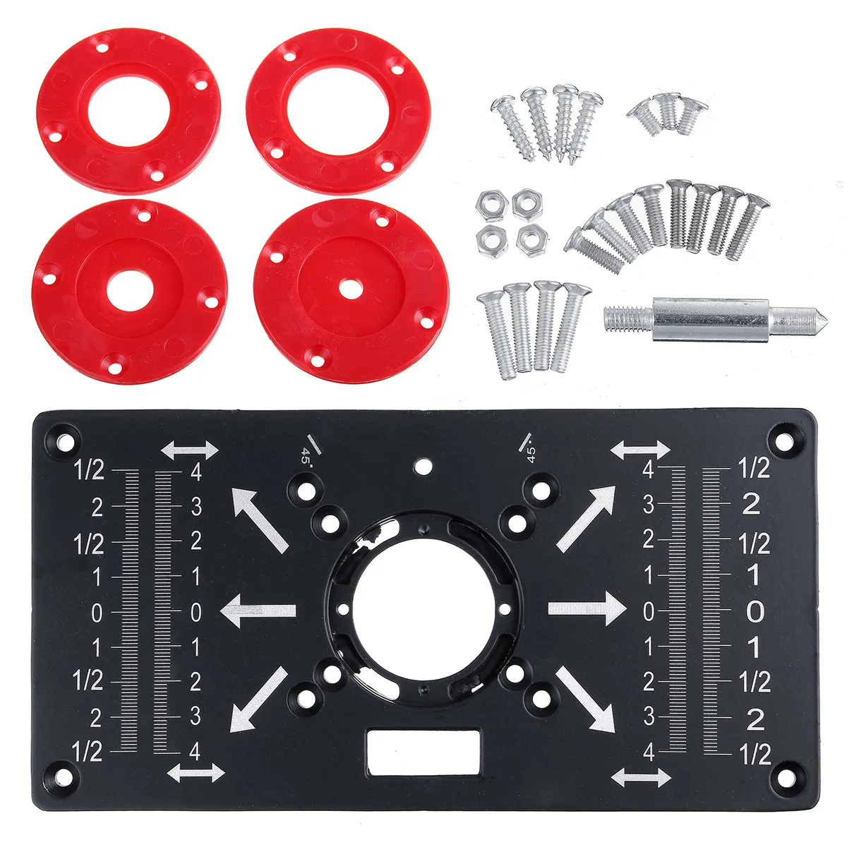 Drillpro 235x120x8mm Trimming Machine Flip Panel Woodworking Router Table Insert Plate for MAKITA(RT0700c) Drillpro 235x120x8mm Trimming Machine Flip Panel Woodworking Router Table Insert Plate for MAKITA(RT0700c)