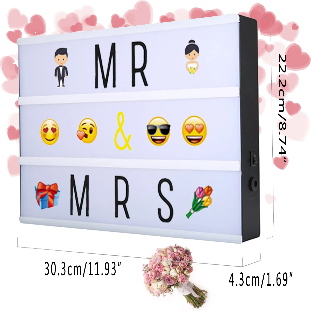 USB A4 7 Color Light Box With Remote Control Home Party Wedding Lamp Decor