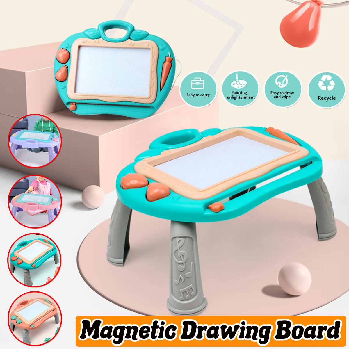 Magnetic Drawing Board Color Pad Kids Multi-functional Writing Table Graffiti Painting Toys for Children Gifts