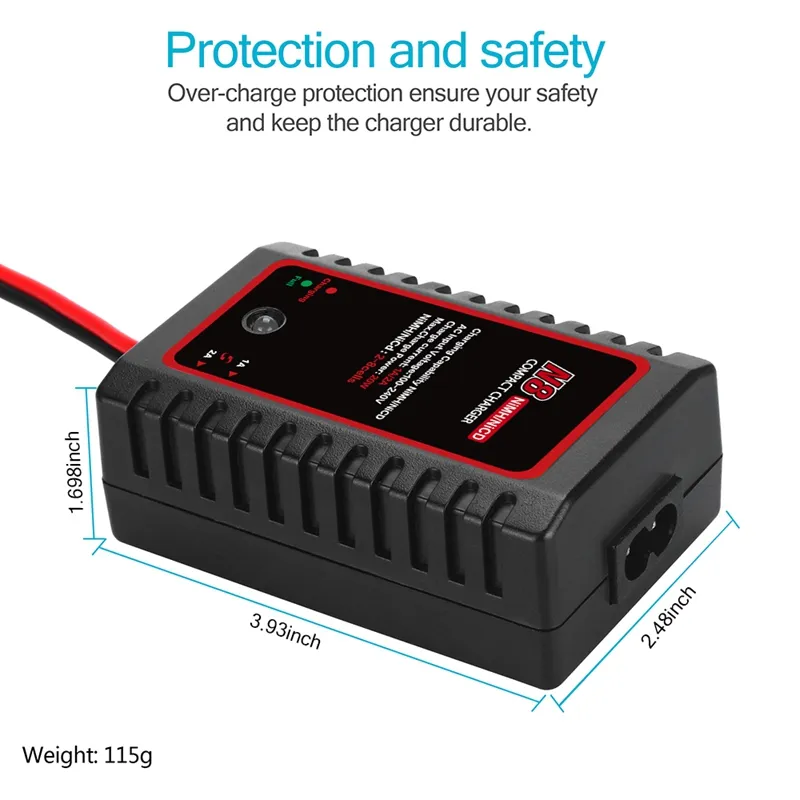 HTRC N8 Battery Charger 20W 2A AC Compact Charger For 2S-8S Nimh/Nicd Battery