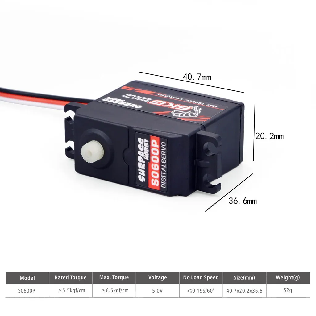 Surpass Hobby 6KG Plastic Tooth Digital Servo For RC Airplane Quadcopter Helicopter Car Vehicle Robot Models