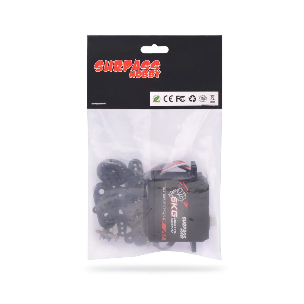 Surpass Hobby 6KG Plastic Tooth Digital Servo For RC Airplane Quadcopter Helicopter Car Vehicle Robot Models