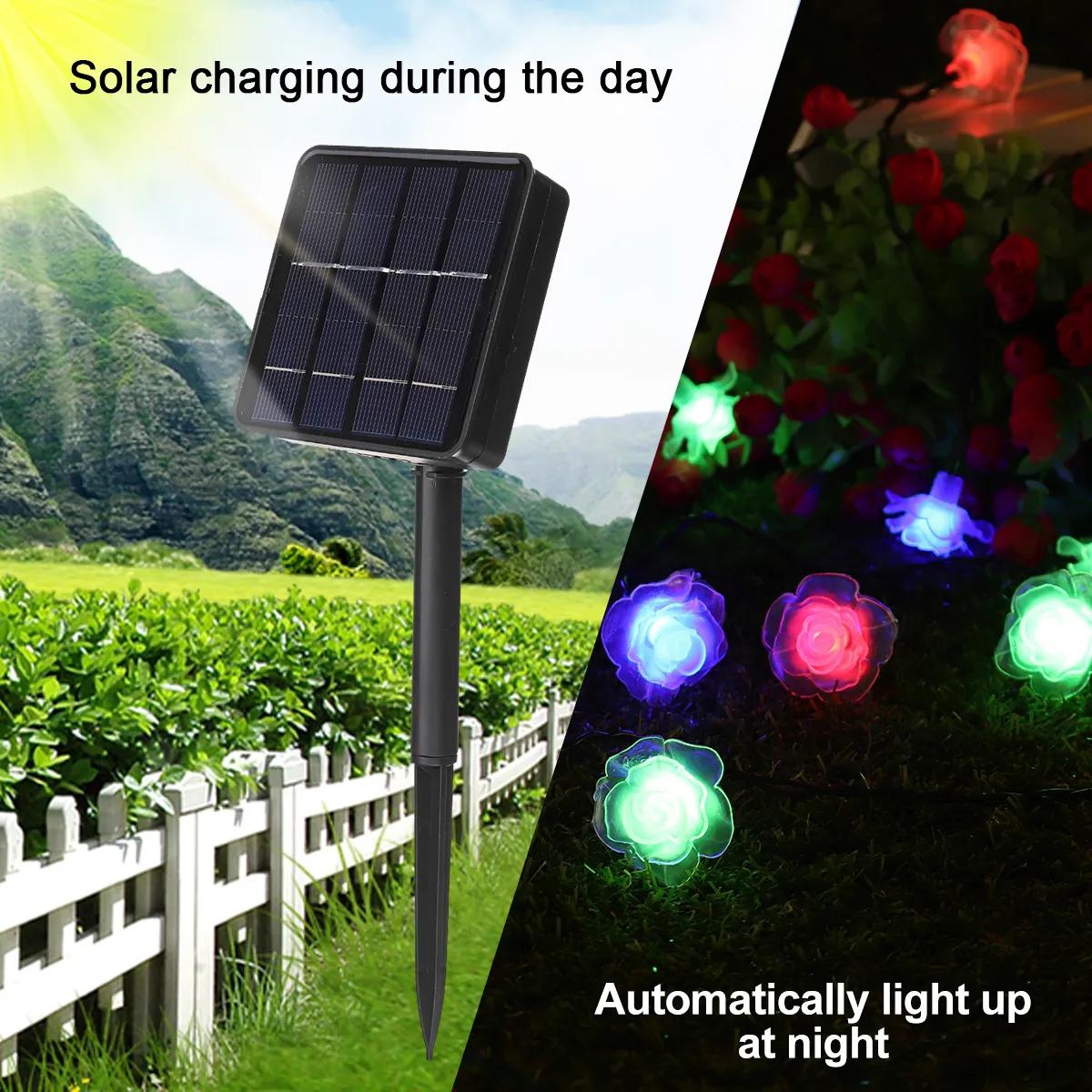 11/12/22M Solar LED String Lights Waterproof Christmas Party Garden Home Decor