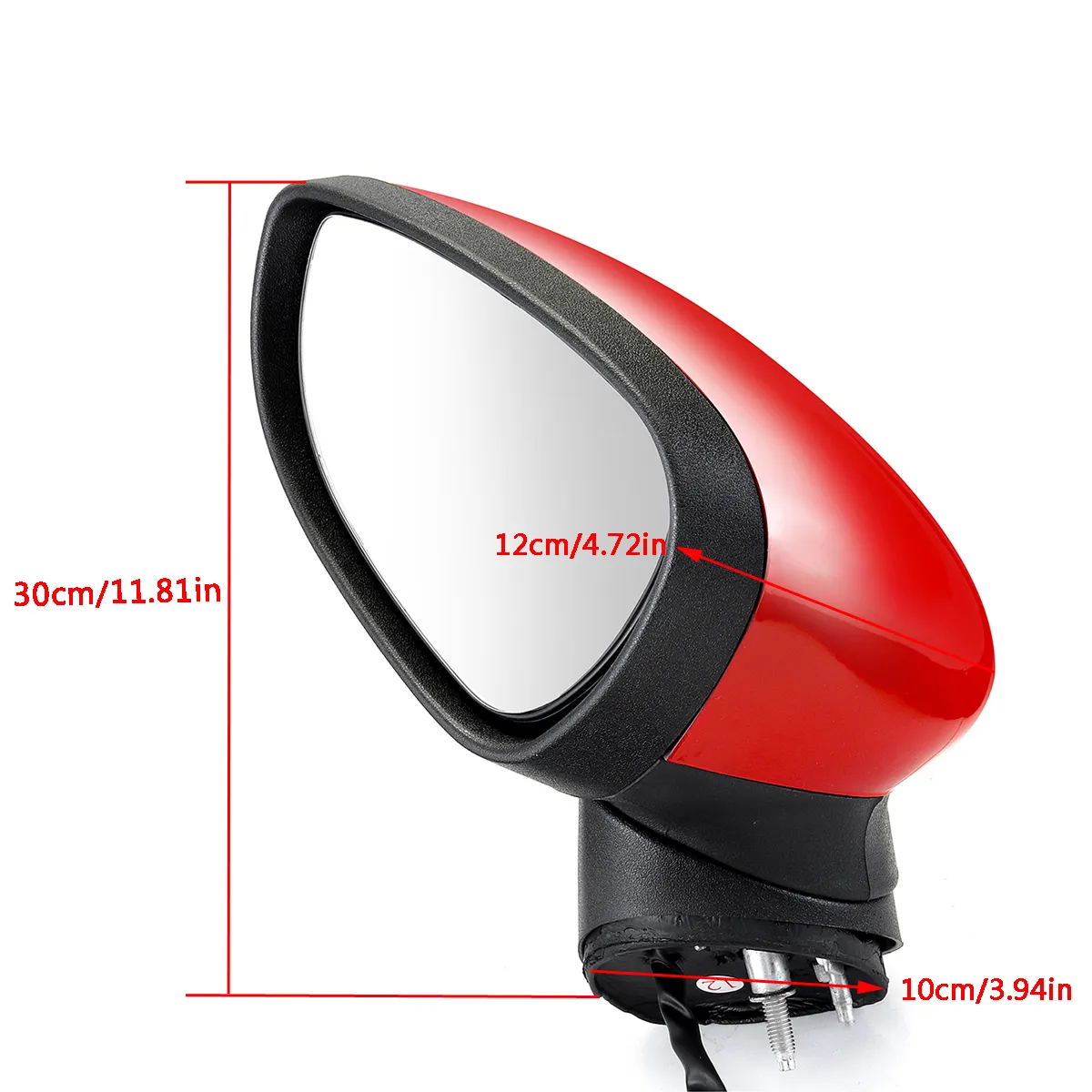 Electric Wing Door Mirror Painted Red Left Driver For Ford Fiesta Mk7 2008-2012