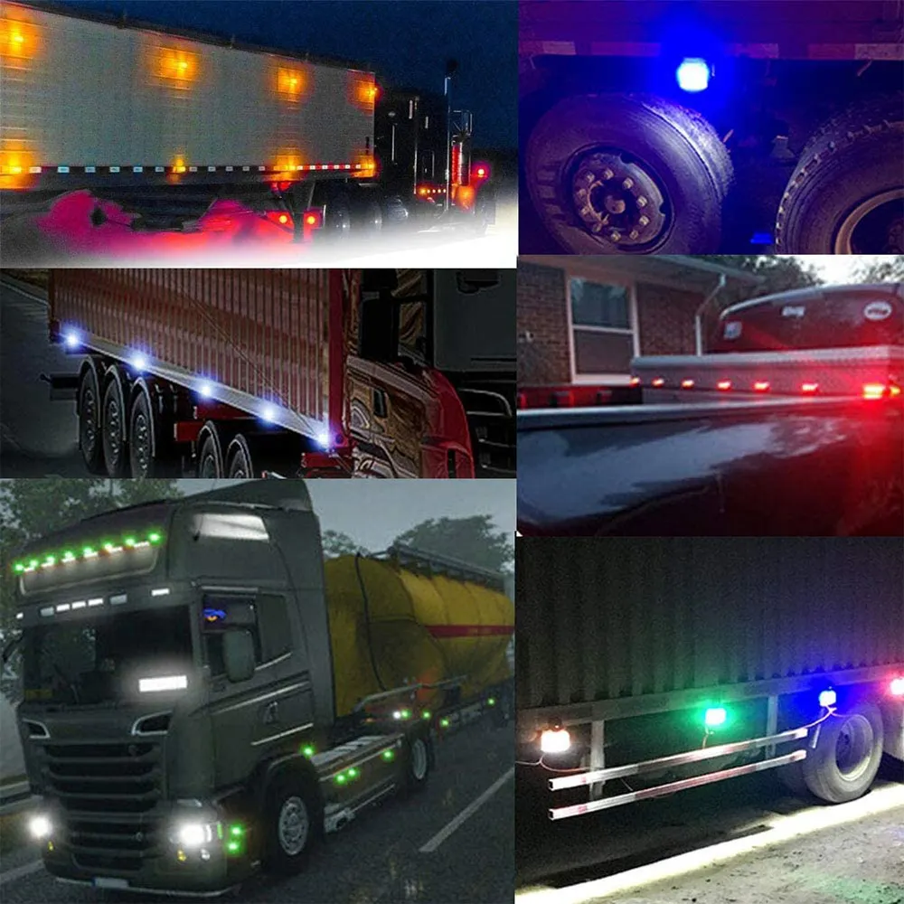 1PC LED Front Side Marker Indicator Light 12V 24V For Truck Van Trailers Boats