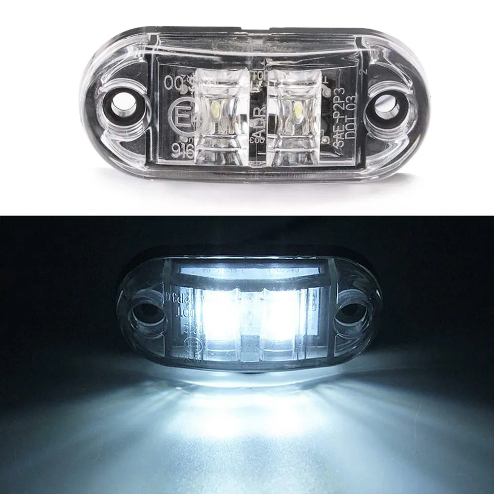 1PC LED Front Side Marker Indicator Light 12V 24V For Truck Van Trailers Boats