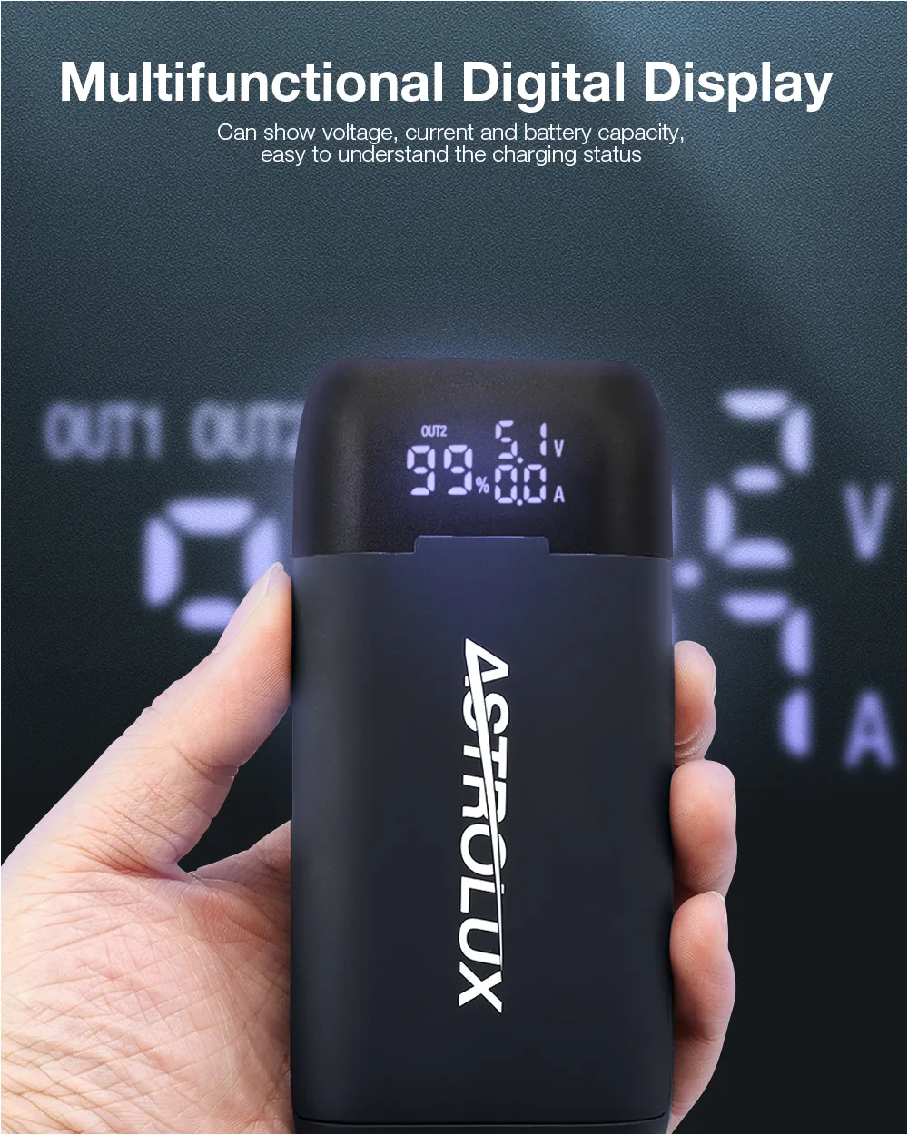 Astrolux® PD2 Type-C 18W QC3.0 PD3.0 急速充電 USB バッテリー充電器 懐中電灯 RC 電話パワーバンク インテリジェントバッテリーケースボックス Li-ion 21700/20700/18650用 Astrolux® PD2 Type-C 18W QC3.0 PD3.0 急速充電 USB バッテリー充電器 懐中電灯 RC 電話パワーバンク インテリジェントバッテリーケースボックス Li-ion 21700/20700/18650用